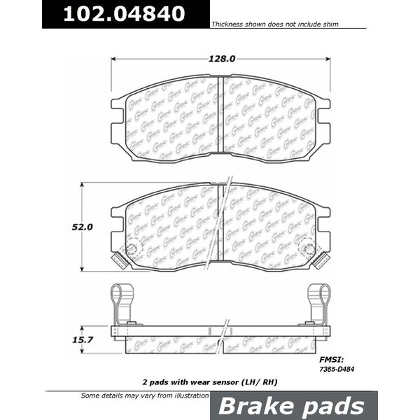 Centric Parts CTEK Brake Pads, 102.04840 102.04840 - main